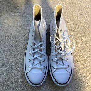 white converse platform sneakers